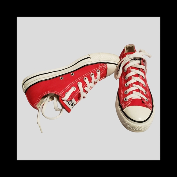 Converse Red and White Sneakers-Size 6.5 - Picture 6 of 11